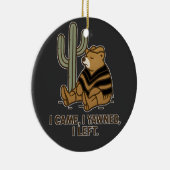 Sleepy Bear Desert Humor Illustration Keramisch Ornament (Rechts)
