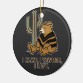 Sleepy Bear Desert Humor Illustration Keramisch Ornament (Links)