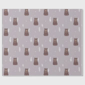 Sleepy Bear Spring Wrapping Paper Cadeaupapier (Vlak)