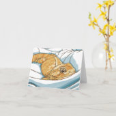 Sleepy Beardie baardeddragon blank wenskaart Kaart (Gele Bloem)