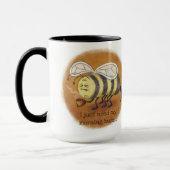 Sleepy Bee Morning Buzz met zwarte handgreep Mok (Links)