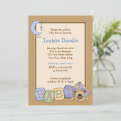 Sleepy Beer 5x7 Baby shower Uitnodiging (Staand voorkant)