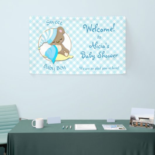 Sleepy Beer Baby Boy Shower Spandoek (Beurs)