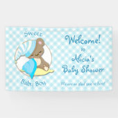 Sleepy Beer Baby Boy Shower Spandoek (Horizontaal)