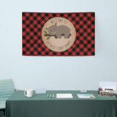 Sleepy Beer Buffalo Plaid Baby shower Welkom Spandoek (Beurs)