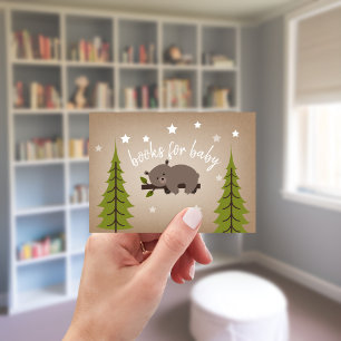 Sleepy Beer Cardstock Baby shower Boekaanvraag Informatiekaartje