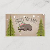 Sleepy Beer Cub Mountains Girl Book Request Informatiekaartje (Voorkant)