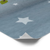 Sleepy Beer Cub Waterverf Baby Nursery Artwork Poster (Hoek)