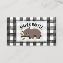 Sleepy Beer Gingham Baby shower Diaper Raffle