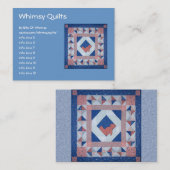 Sleepy Beer Quilt Visitekaartje (Voorkant / Achterkant)