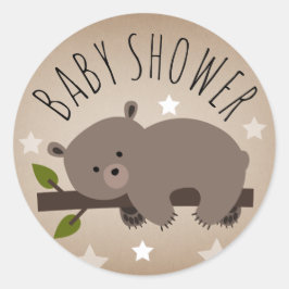Sleepy Beer Stars Baby shower Sticker