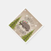 Sleepy Beer Stars + Bomen Bloemen Baby shower Servetten (Hoek)
