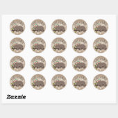 Sleepy Beer Stars Meisje Baby shower Sticker (Vel)