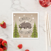 Sleepy Beer Stars + Trees Baby shower Servetten (Insitu)