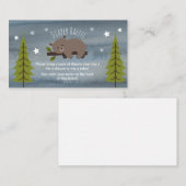 Sleepy Beer Waterverf Stars Baby Luierraffel Informatiekaartje (Voorkant / Achterkant)