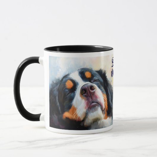 Sleepy Berner Sennenhond Portret Mok (Links)