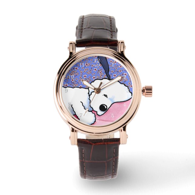 Sleepy Bichon Watch Horloge (Voorkant)