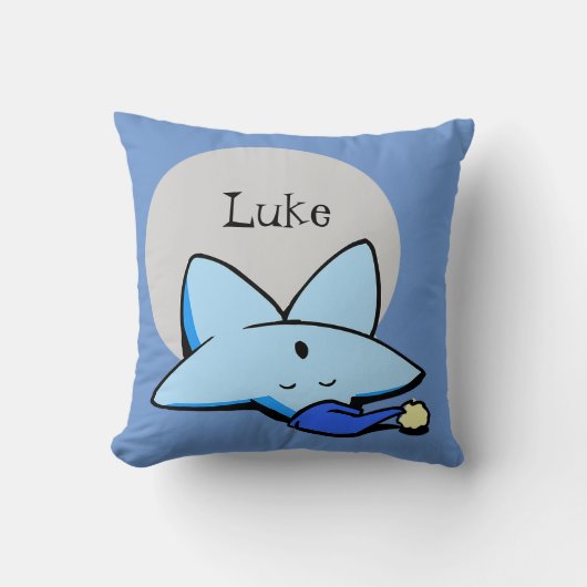 Sleepy Blue Star-Baby/Kinder piloot Kussen (Voorkant)