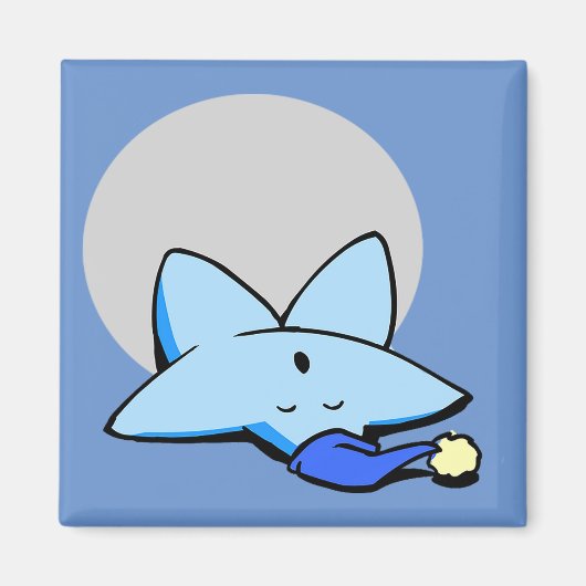 Sleepy Blue Star Magnet (Voorkant)