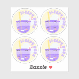 Sleepy Boba - Verpakking van 4 Sticker