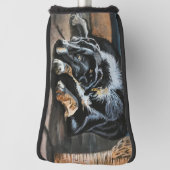 Sleepy Border Collie Golf Putter Hoesje Golfheadcover (Draai 90)