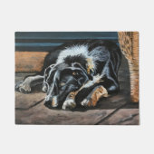 Sleepy Border Collie Mat (Voorkant)