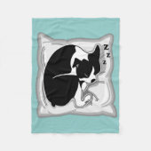 Sleepy Boston Terrier Fleece Blanket (Voorkant)