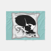 Sleepy Boston Terrier Fleece Blanket Deken (Voorkant (Horizontaal))