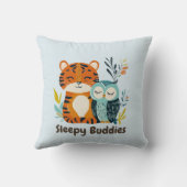 Sleepy Buddies Tijger & Uil | Gezellige dierenvrie Kussen (Achterkant)