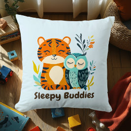 Sleepy Buddies Tijger & Uil | Gezellige dierenvrie Kussen