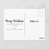 Sleepy Bulldog Puppy Kerstmis Briefkaart (Achterkant)