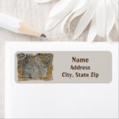 Sleepy Bunny Desert Hare Cozy Snoozing Rabbit Etiket (Insitu)