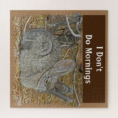Sleepy Bunny Desert Hare Dislike Morning Rabbit Legpuzzel (Horizontaal)