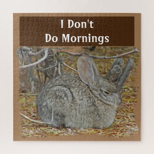 Sleepy Bunny Desert Hare Dislike Morning Rabbit Legpuzzel (Verticaal)