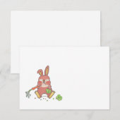 Sleepy Bunny Elke gelegenheid Eenvoudige platte no Bedankkaart (Voorkant / Achterkant)