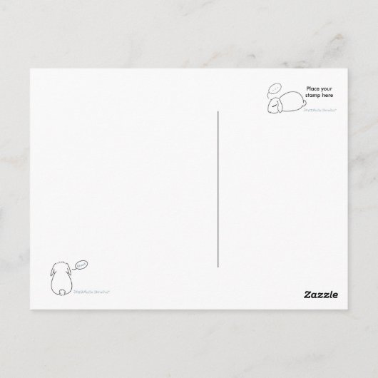 Sleepy Bunny Stewie Briefkaart (Achterkant)