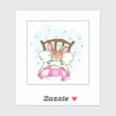 "Sleepy Bunny Sticker" Sticker (Vel)
