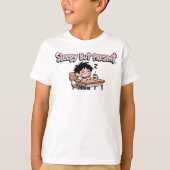 Sleepy But Present Funny Back to School Student T-shirt (Voorkant)