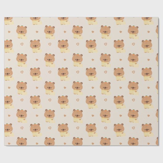 Sleepy Capybara Cadeaupapier (Vlak)