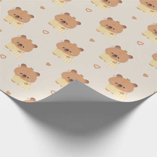 Sleepy Capybara Cadeaupapier (Hoek)