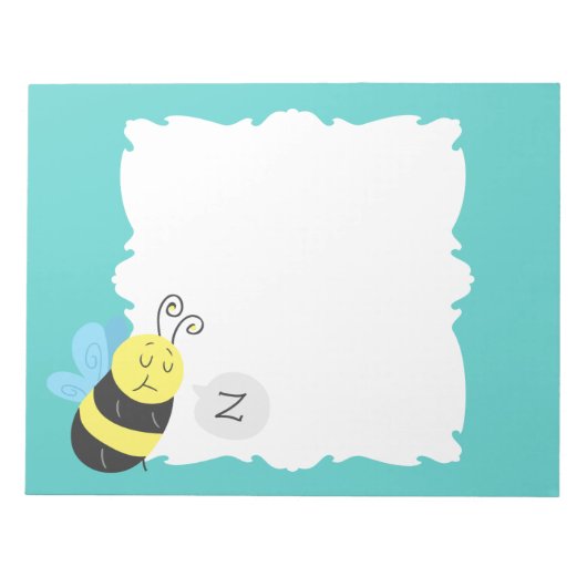 Sleepy Cartoon Bumblebee Notitieblok (Voorkant)