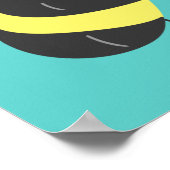 Sleepy Cartoon Bumblebee Poster (Hoek)