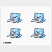 Sleepy Cartoon Laptop Character Sticker (Vel)