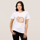 Sleepy Cat Aesthetic Tri-Blend Shirt (Voorkant volledig)