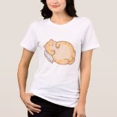 Sleepy Cat Aesthetic Tri-Blend Shirt (Voorkant)