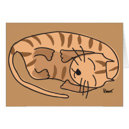 Sleepy Cat Blank-kaart