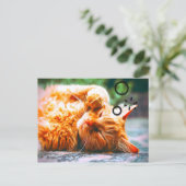 Sleepy Cat Briefkaart (Staand voorkant)