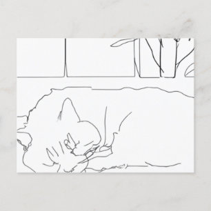 Sleepy Cat Briefkaart
