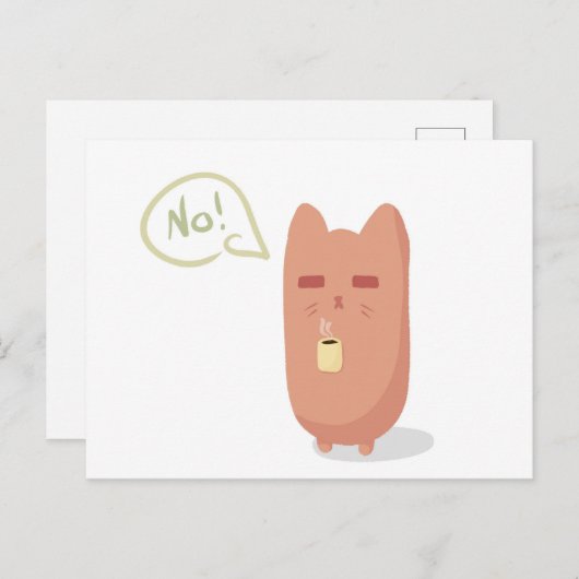 Sleepy Cat Briefkaart (Voorkant / Achterkant)