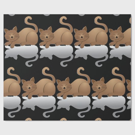 Sleepy Cat Cadeaupapier (Vlak)